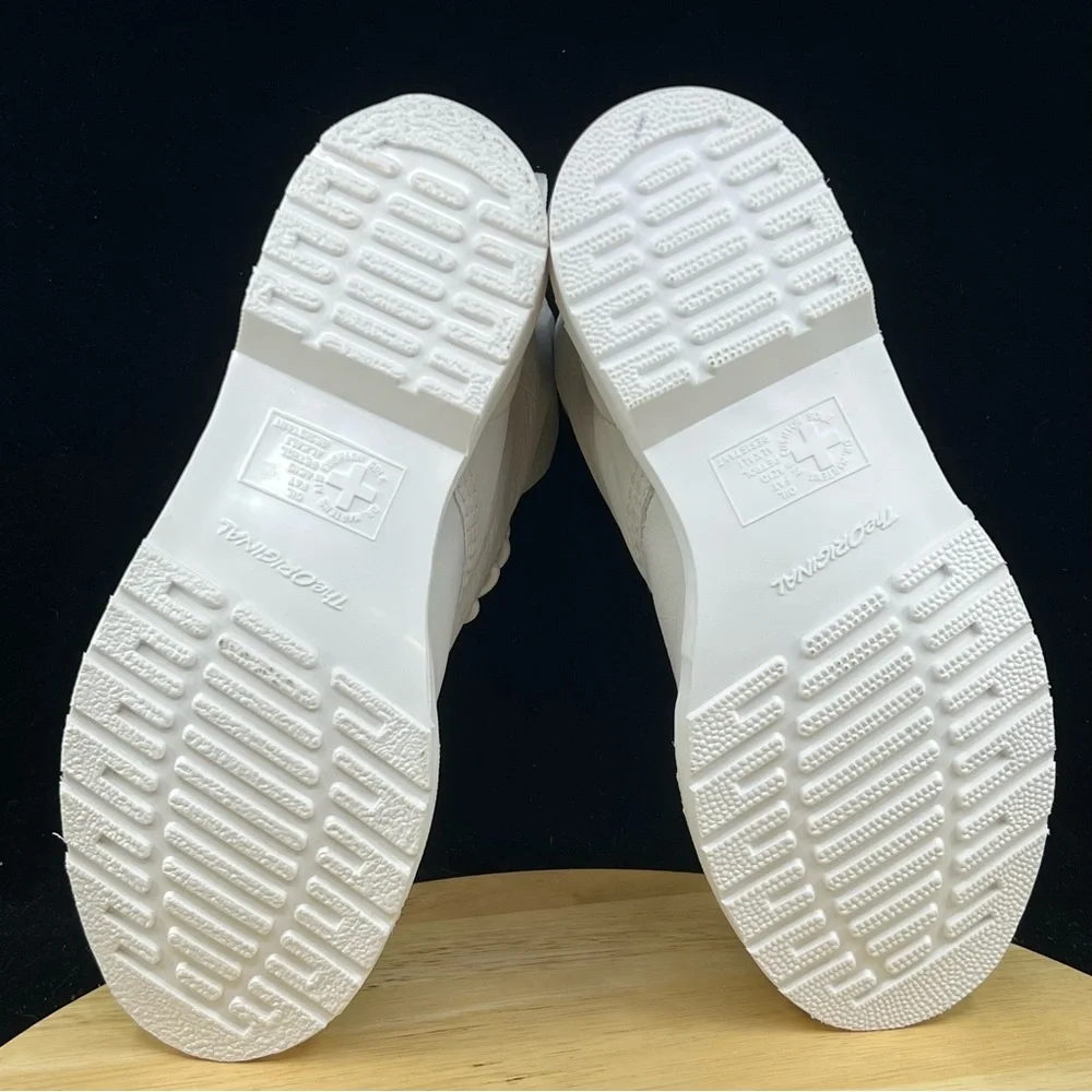 Doc Dr. Martens Smooth Leather Combat Boots Triple White 8-eyelets USA Multi Sz - Picture 7 of 9